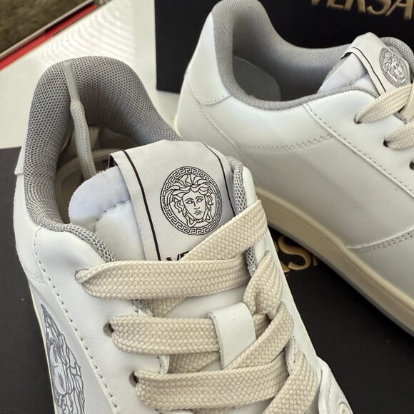 Versace Medusa White Leather Women's Sneaker Shoe, 1014316, 38 or 39 - Picture 6 of 15